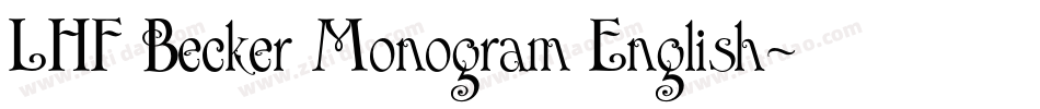 LHF Becker Monogram English字体转换